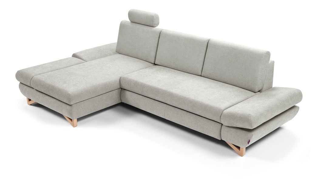 Rohová sedací souprava Aveley (popelavá) (L)