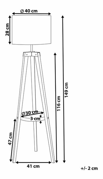 Stojanová lampa Breezy (světlé dřevo)