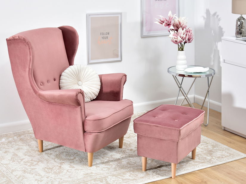 Taburetka Muriera (písková + ořech)