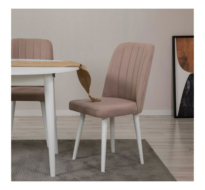 Jídelní set Vlasta 3 (bílá + kámen) (pro 2 osoby)