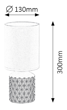 Stolní lampa Sophie 4399 (bílá + vzor)