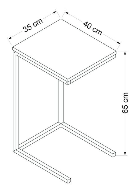 Příruční stolek Daniel (Ořech)