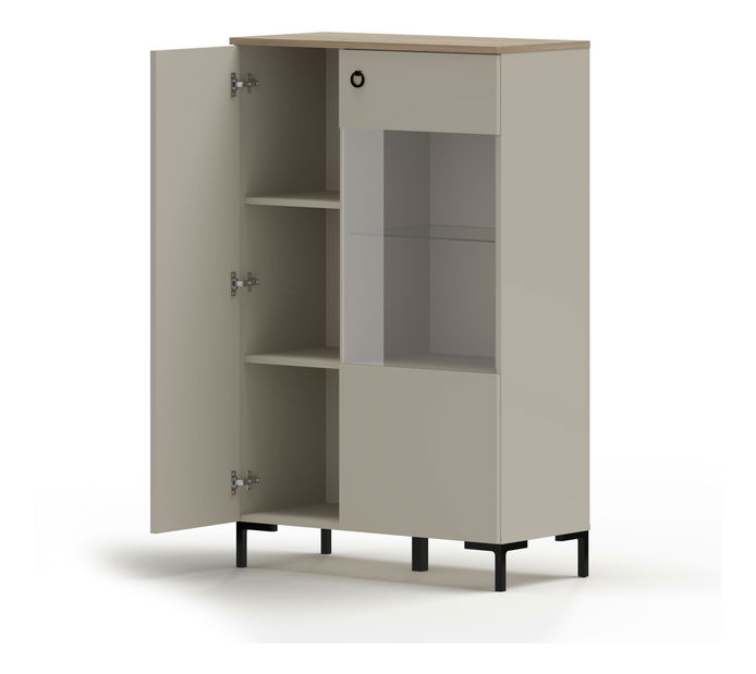 Vitrína Demandaron 2 (taupe + dub silverjack)