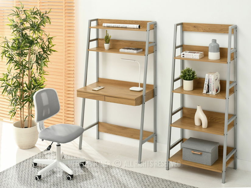 PC stolek Boge B (dub + chromová matný)