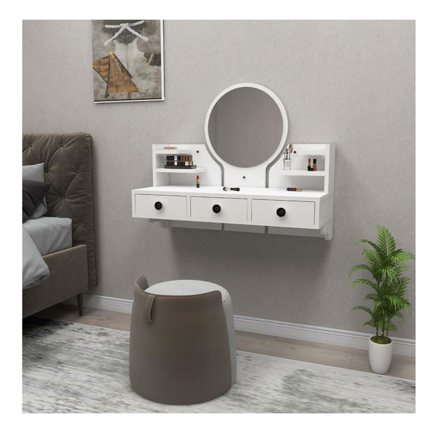 Toaletní stolek Makole (bílá)