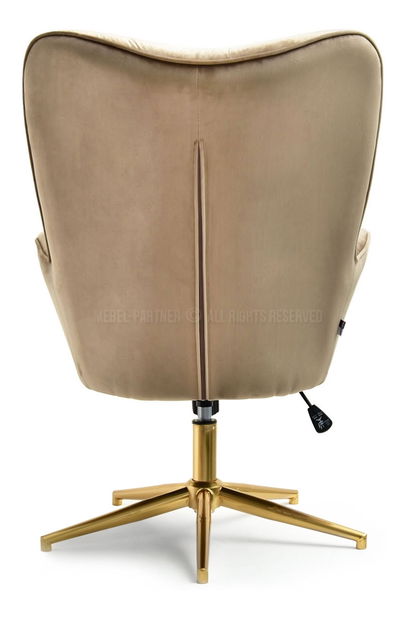 Křeslo Meryl (béžová + zlato)