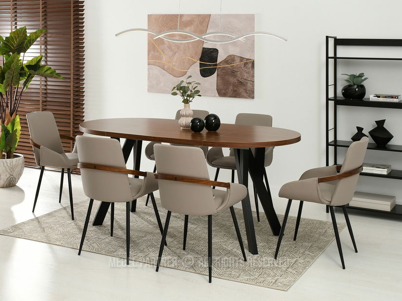 Židle Markus (tmavobéžová + černá)