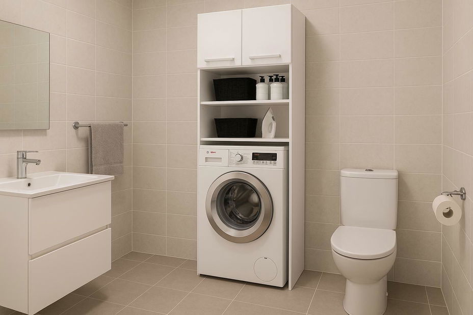 Skříňka na pračku Lakia (bílá)