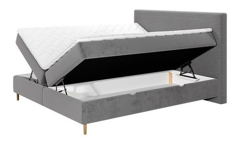 Manželská postel 140cm Wezler (popelavá)