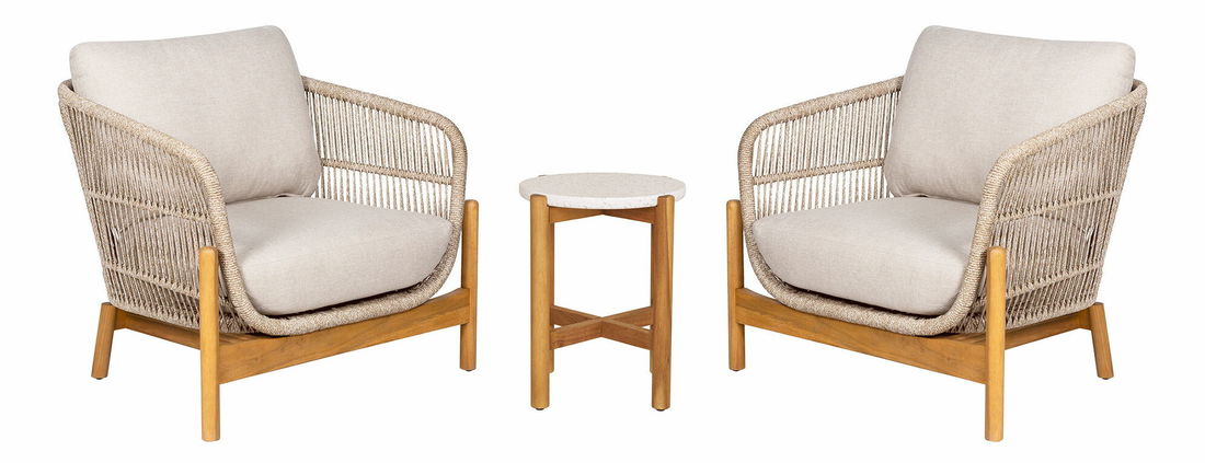 Zahradní set Taleria 7 (hnědá + béžová)