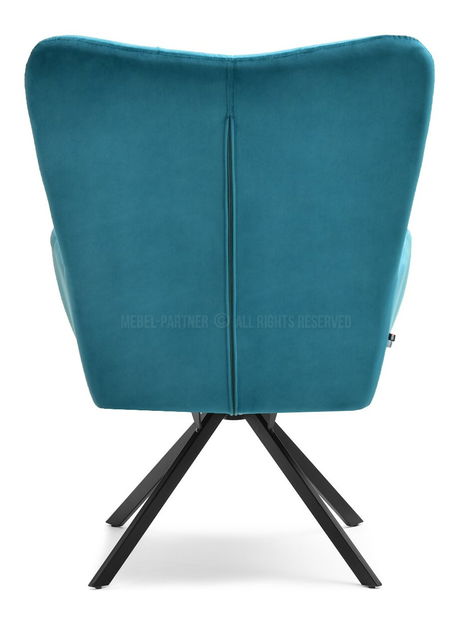 Křeslo Kikino (tyrkysová + černá)