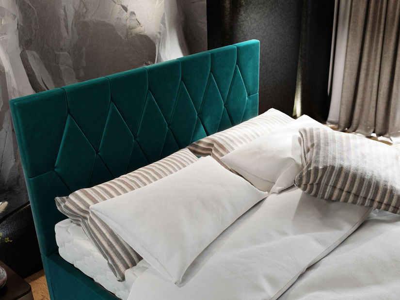 Manželská postel 160 cm Alex (šedá) (s roštem a úložným prostorem)