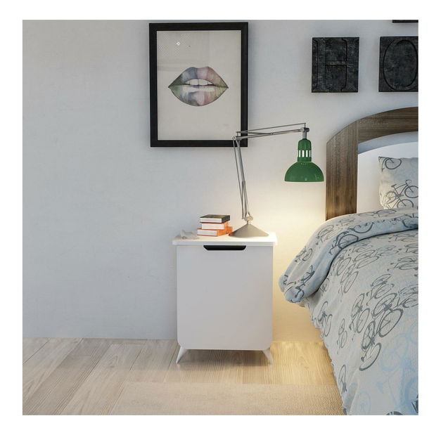 Noční stolek Eska (bílá)