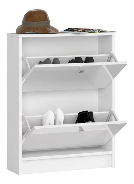 Botník Simran (bílá + lesk bílý)