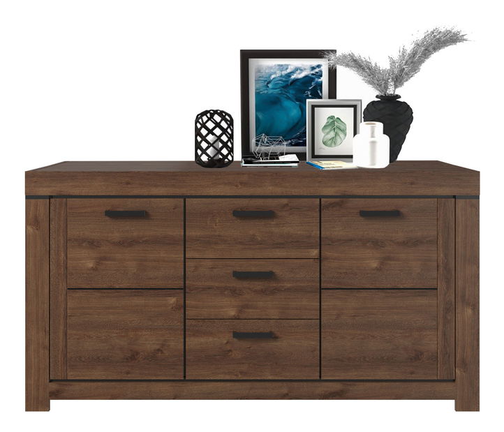 Komoda Britt 2D3S (dub hnědý)