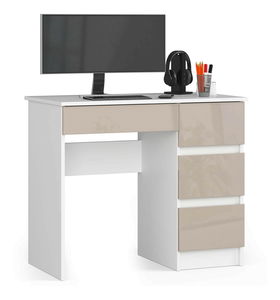 PC stolek Benicio II (bílá + cappuccino lesk) (P)