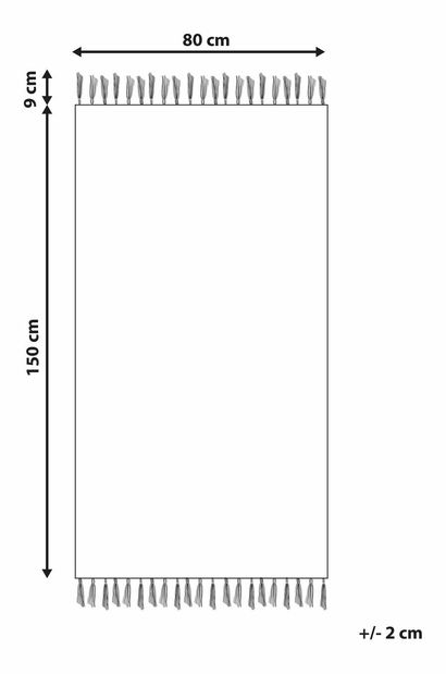 Koberec 80 x 150 cm Halia (tmavě šedá)