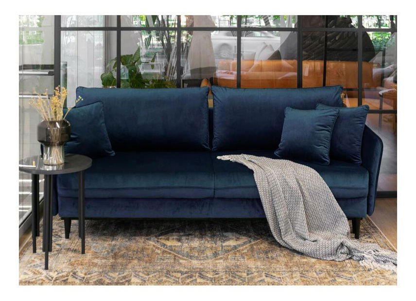 Pohovka trojsedačka Vivaldio (modrá + černá)