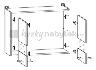 Horní kuchyňská skříňka BRW Junona line G2W/80/57 (Dub sonoma)