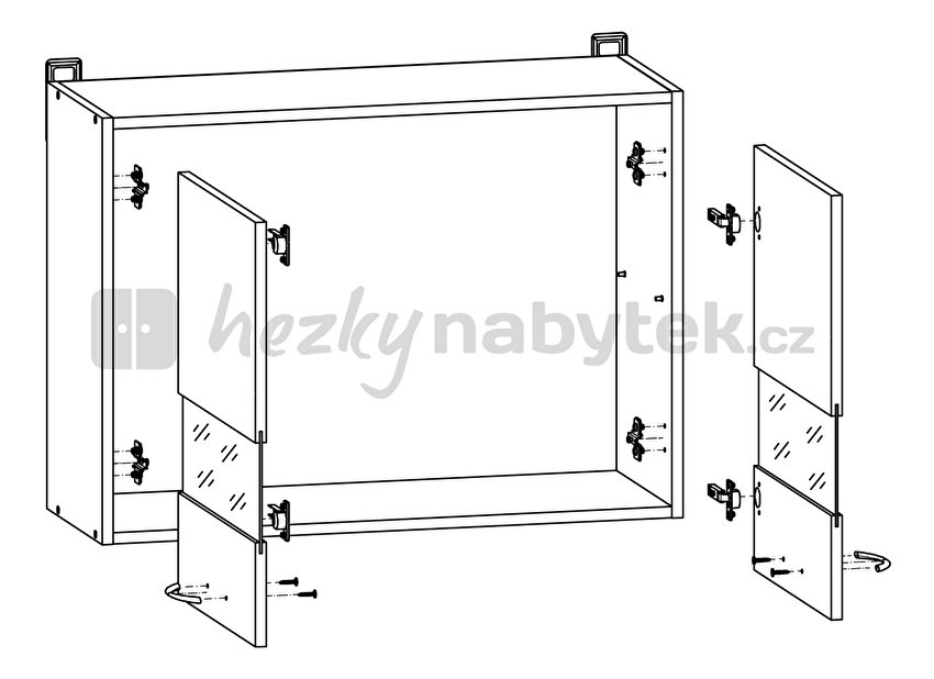 Horní kuchyňská skříňka BRW Junona line G2W/80/57 (Lesk bílý)