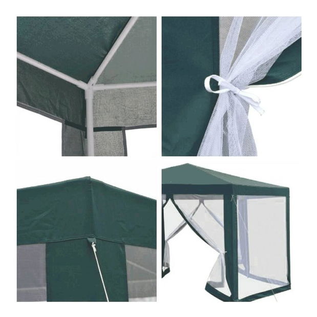 Stanový altán Rhoda (zelená + bílá)