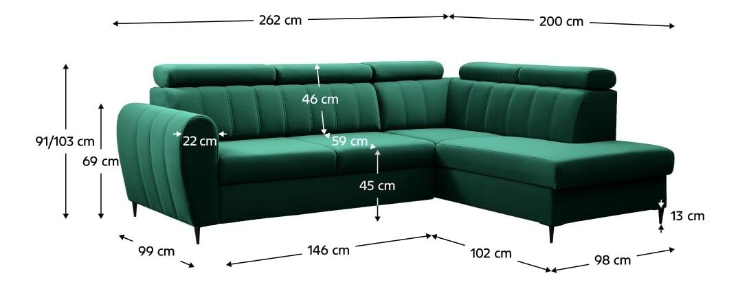 Rozkládací sedací souprava Kyrio (kronos 19) (P) 