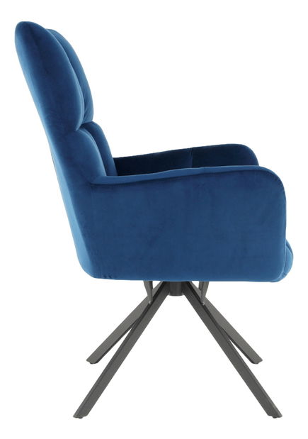 Křeslo Kimora (tmavomodrá + černá)