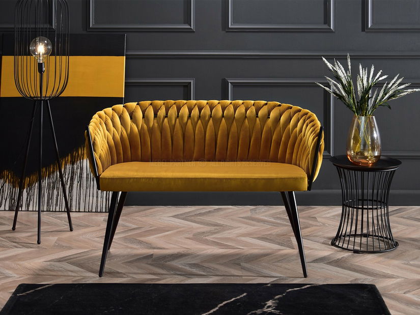 Pohovka dvousedačka Radio (černá)