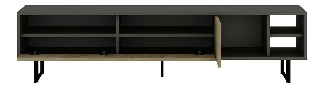 TV stolek/skříňka Lugar (šedý travertin)
