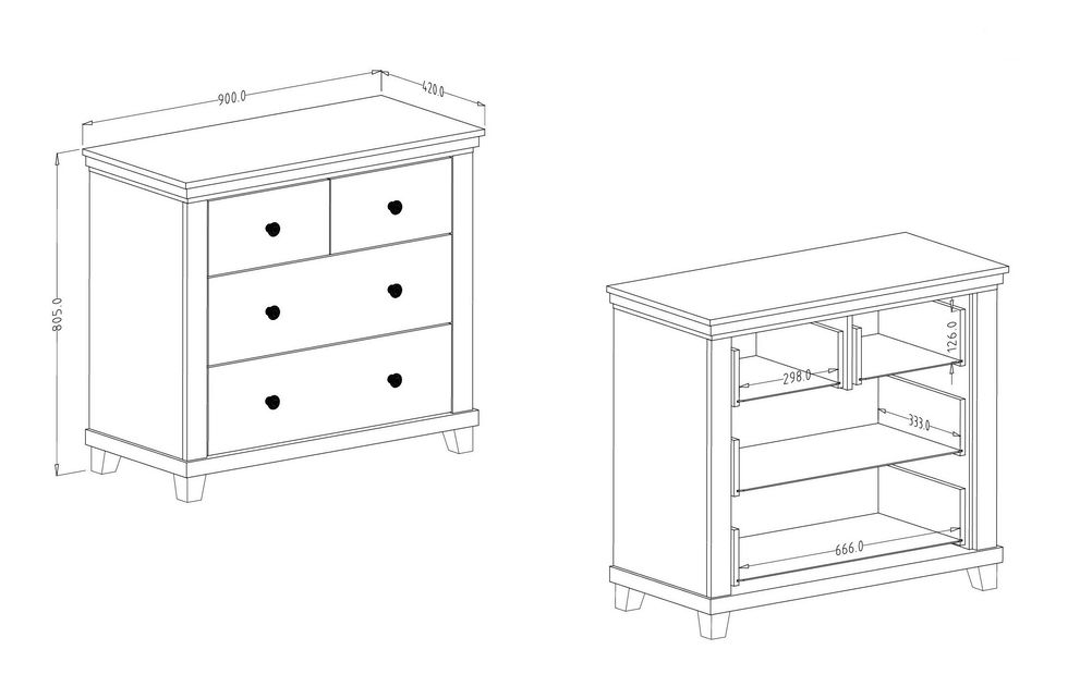 Komoda Elvina S Typ 27 (tmavě zelená + dub lefkas)