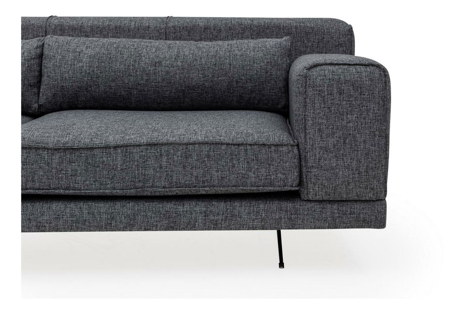 Rohová sedačka Jivagona (L) (šedá + černá)