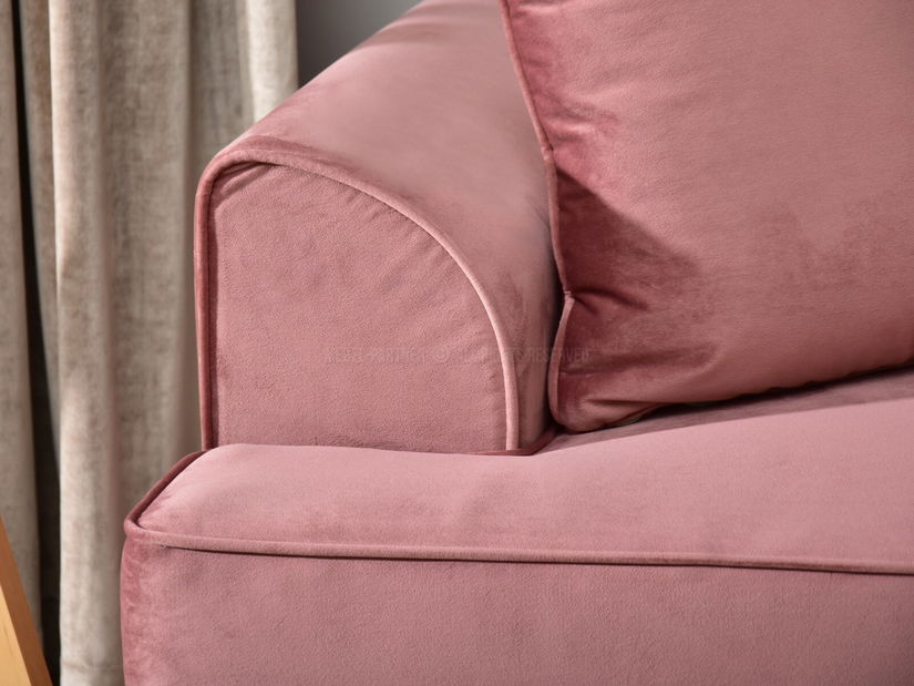 Pohovka trojsedačka Marilyn (pudrová + buk)