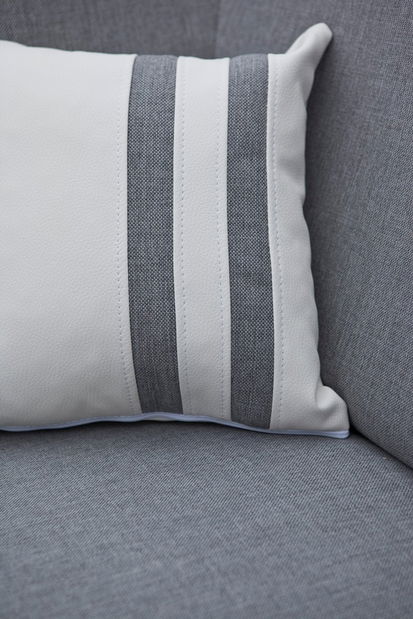 Rohová sedací souprava Raisa (černá + bílá) (P)