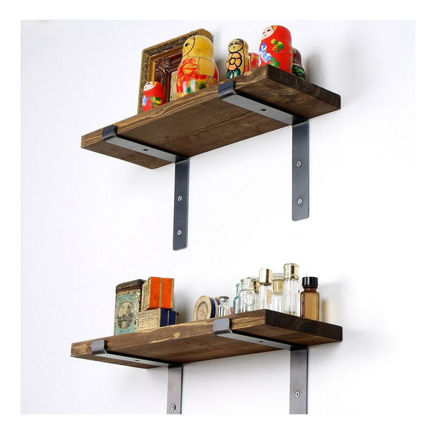 Set 2ks. polic Dupone 2 (ořech + černá)