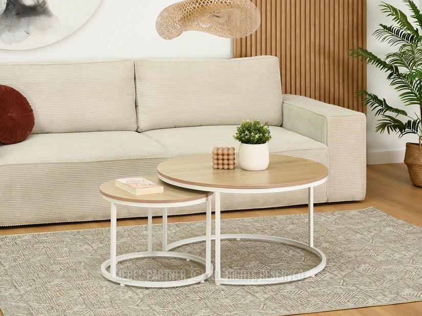 Konferenční stolek Klara (sonoma + bílá)