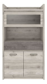 Barová skříňka Japon (kaštan nairobi + onyx)