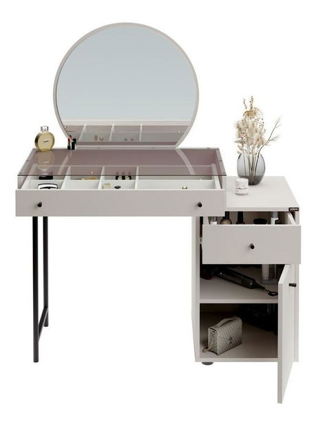 Toaletní stolek Trinity 3 (bílá) (se zrcadlem)