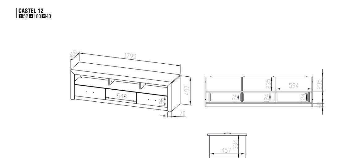 TV stolek/skříňka Castel 12