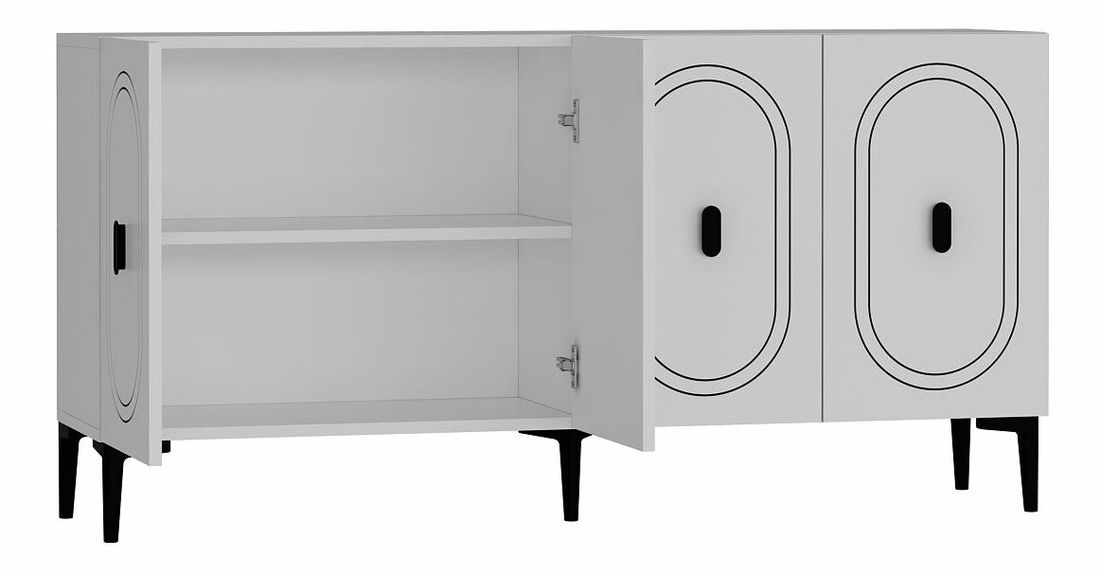 Skříňka Wendy (bílá + zlatá)