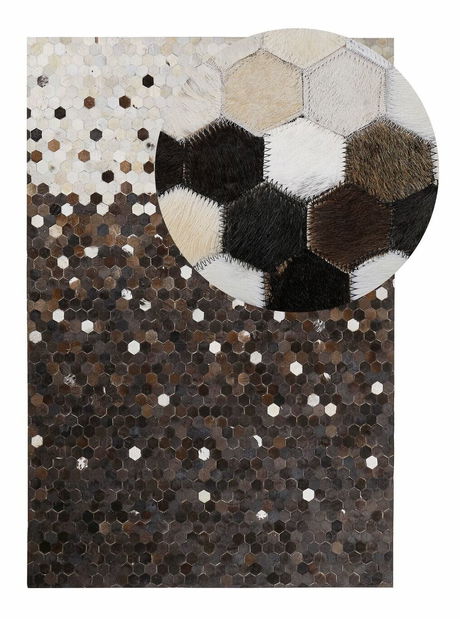 Koberec 140x200 cm EMIO (kůže) (béžová)