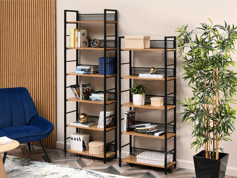 Regál Danube B (dub + černá)