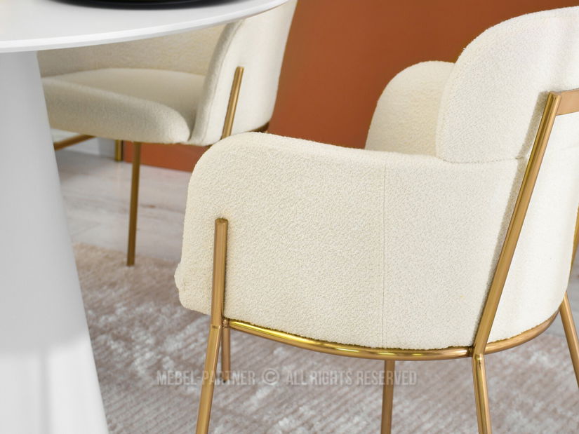 Židle Baggie K (krémová + zlatá)