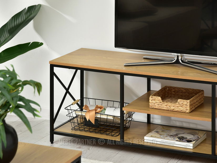 TV stolek/skříňka Jukky Stol Rtv (dub + černá)