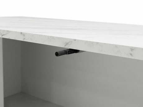 TV skříňka Nerakat (černá + mramor černý)