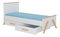 Dětská postel 180x80 cm Karolina (s roštem a matrací) (buk natural + bílá)