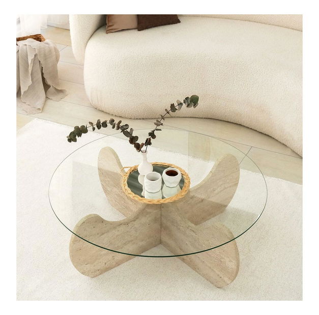 Konferenční stolek Hilda (travertin)