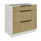 Dolní kuchyňská skříňka Carminia 80 D 3S BB PREMIUM BOX (dub cremona + bílá)