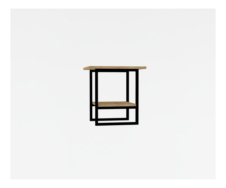Příruční stolek Mamovo (dub + černá)