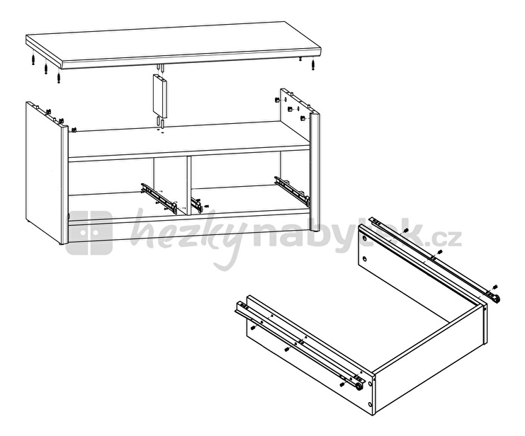 TV stolek BRW Bolden RTV1S/105