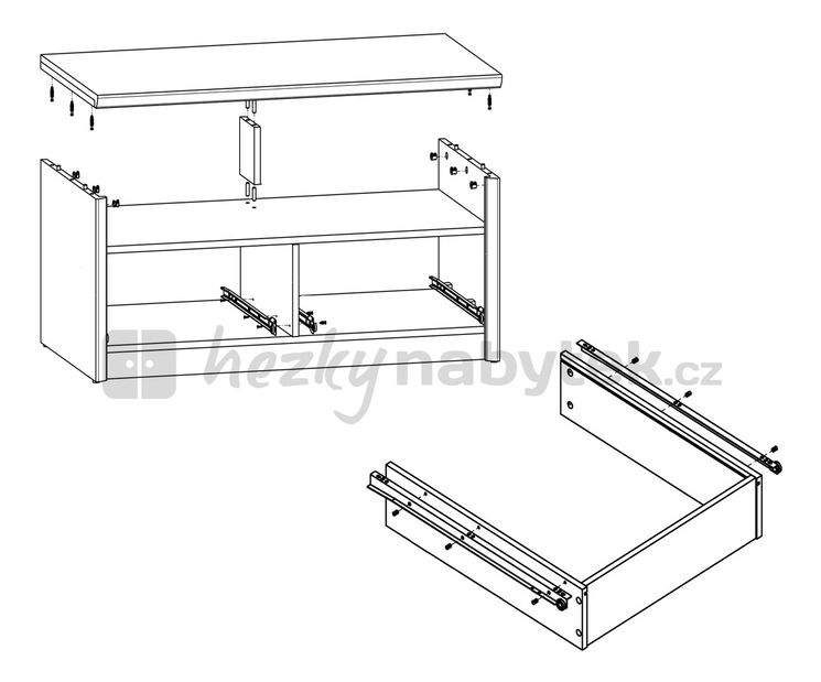 TV stolek BRW Bolden RTV1S/105